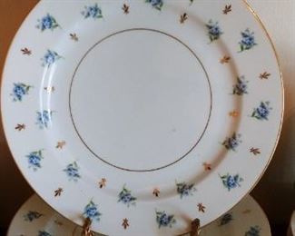  Remembrance pattern by Noritake. Blue Flowers, Gold Leaves 