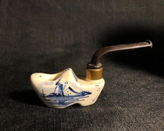 Antique Blue and White Pipe 