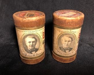 Antique Edison Wax Cylinder Records 