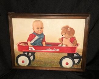 Radio Flyer Art " Baby and Bear"