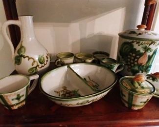 John B Taylor Louisville Stoneware Harvest Pattern. Large Set!