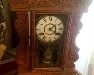Oak kitchen clock..working