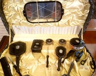 Full complete art deco dresser set