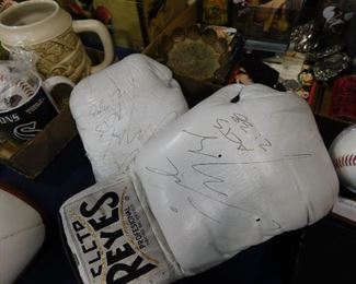 Signed boxing gloves