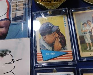 Red Faber signed card