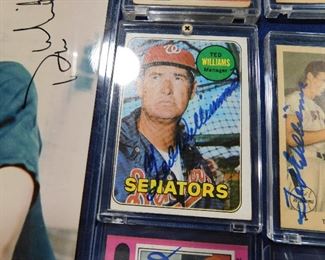 Ted WIlliams signed card