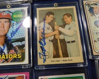 Ted Williams signed card