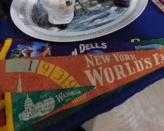 Vintage wool pennants 