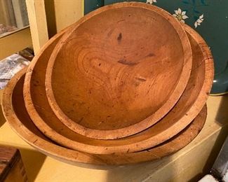 Vintage wooden bowls