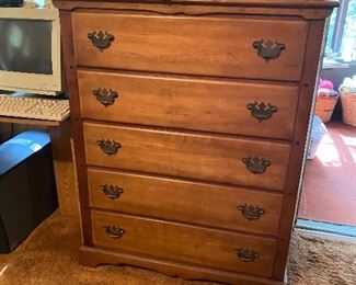 Beautiful solid wood antique chest of drawers
