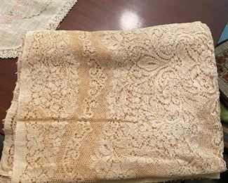 Vintage doilies lace tablecloths and more