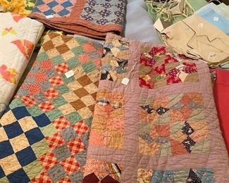 Beautiful handmade vintage quilt collection