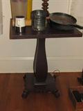 Antique lamp table, cast iron plus....