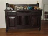 Outstanding Empire Style Buffet Sideboard. Plus more china and glass