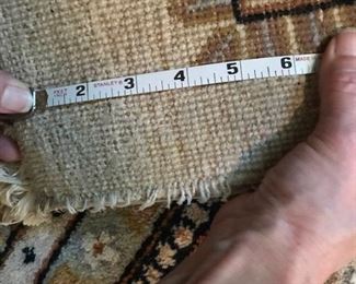 rug threads per inch