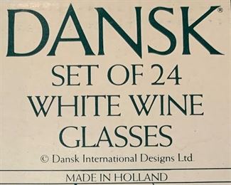 Dansk White Wine Glasses