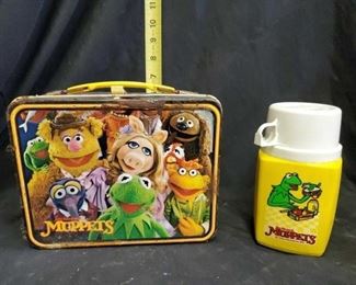 Vintage Metal Muppets Lunchbox with Thermos.