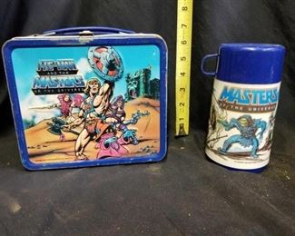 Vintage Metal He-Man Masters Lunchbox with Thermos