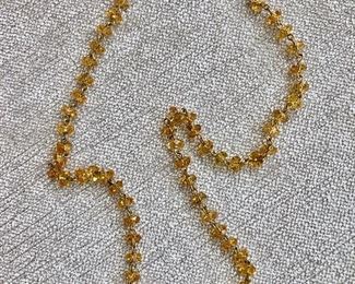 $50 Beaded necklace with 14K gold clasp  19" Long 