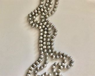 $95 Double strand pearl necklace  15 inches long  Sterling silver clasp 