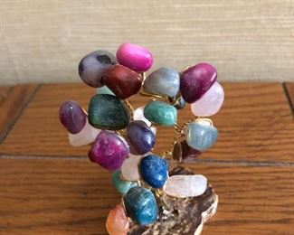 $20 Gemstone bead tree.  4" H. 