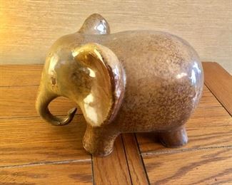  $45 Ceramic elephant.  8" H, 11" W. 