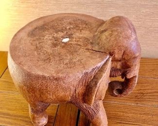 $60 Elephant stool AS IS.  12" W, 9.5" H. 