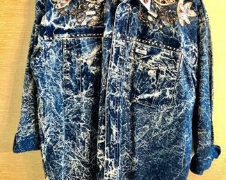$35 Jean jacket small size  Sequined 