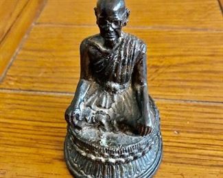 $40 Buddhist metal figure (Monk).  4.5" H.  