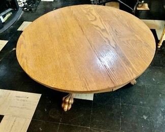 $120 Round coffee table with clawfoot legs.  16.5" H, 42" diam. 