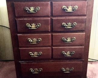 $125 Chest of drawers.  22" W, 15" D, 26.5" H. 