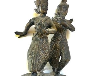 $65 Thai two-figures (metal).  4.75" H,  2.5" W,  1.75" 