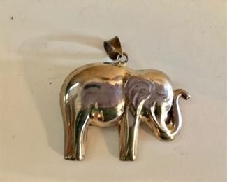 $45 Sterling silver elephant pendant 