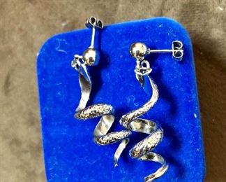 $20 Swirly snake earrings 