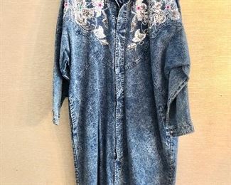 $40 Jean jacket  sequined style dress 