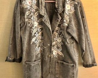 $30 Jazzino sequined  jean jacket 