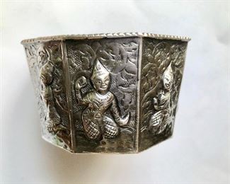 $120 Octagonal shaped silver bowl 