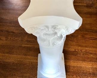 $50 Large white pedestal or plant stand 