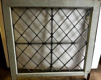 2 leaded glass windows. Hang on a wall or create your own special art piece.
