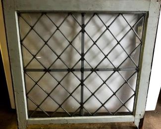 2 leaded glass windows. Hang on a wall or create your own special art piece. 