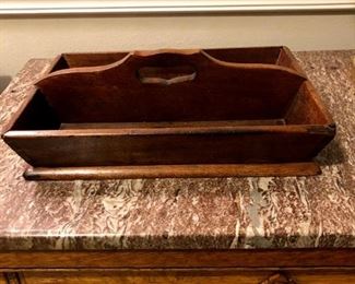 Antique wooden tool box. 
