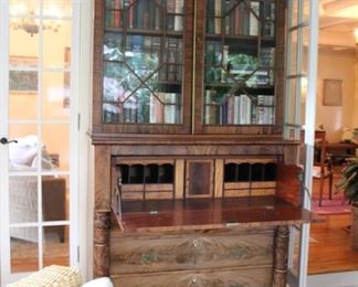 Antique Federal secretary desk bookcase