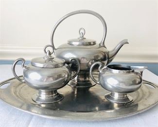 Pewter tea set by Insico