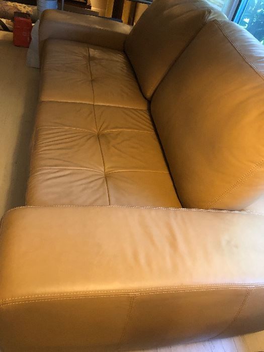 Elegant leather couch