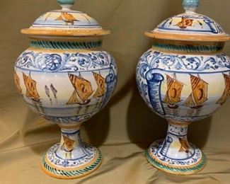 005 Portuguese Lidded Urns