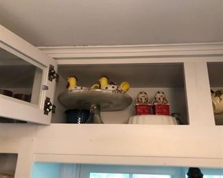 Cake Plate + Salt Pepper Shakers