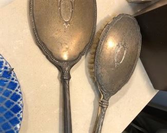 Silver Brush and Mirror