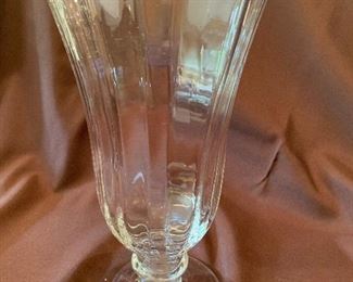 #1027A  9.5” glass vase  $12