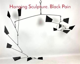Lot 7 Mid Century Modern Mobile Hanging Sculpture. Black Pain