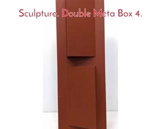 Lot 11 GERALD DiGUISTO 1972 Tall Sculpture. Double Meta Box 4.